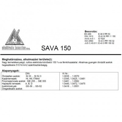 Elektroda SAVA 150 2.5 mm