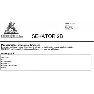 Elektróda Sekator 2B 4.00 mm