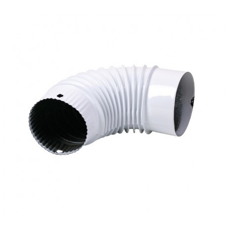 Füstcső könyök fehér fi 120 mm 90°