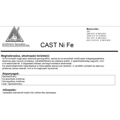 Elektroda CAST NI FE  4.00 mm