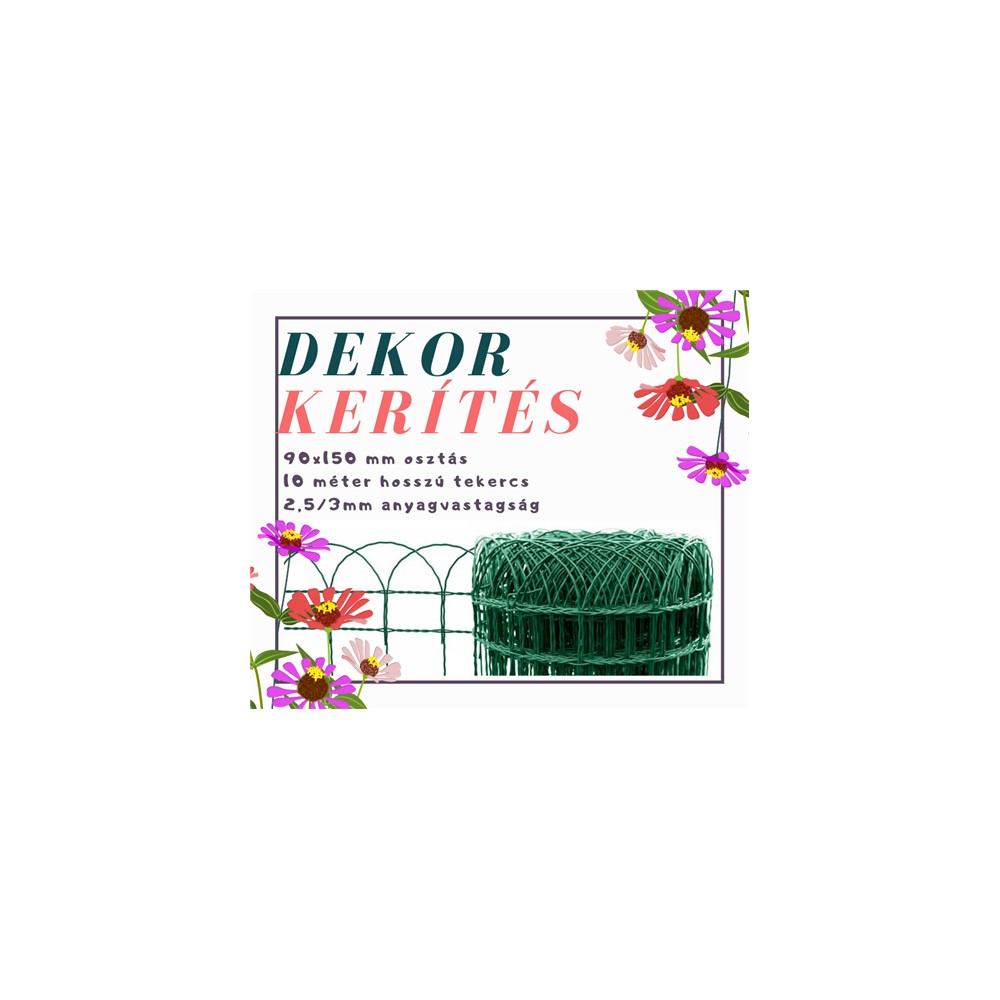 Dekor kerítés 65cm magas 90mmx150mm Dekor kerítés 65cm magas 90mmx150mm