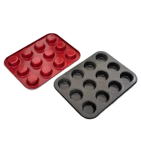 Muffinsütő 12 db-os Metal Red Line