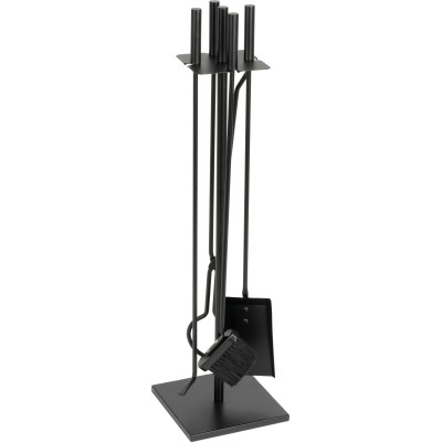 Kandallószerszám-készlet, 4 részes, fekete, 81 cm