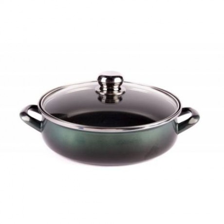 Platinium sütőtál + üvegtető T/2  Füles 24 cm