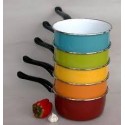 Nyeles zománcozott lábas 16 cm mércés